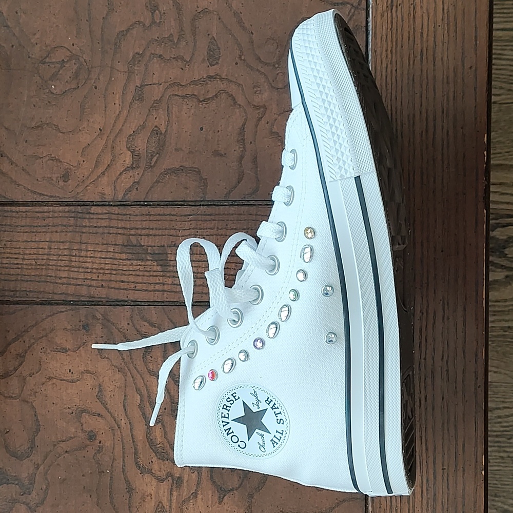 Converse brand New All Star High Top Embellishment Tennis Shoes - Picture 3 of 4